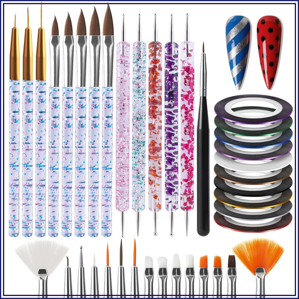 Gel Nail Polish - 38Pcs Nail Striping Tape Lines Kit