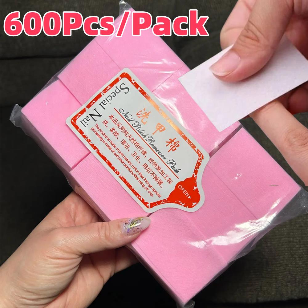 Gel Nail Polish - 600Pcs/Pack Lint-Free Cotton Pads Nail Polish