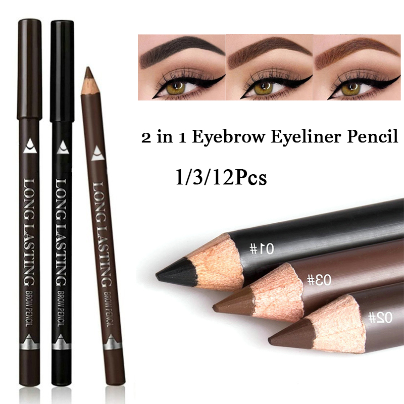 Eyebrow Pomade Pencil - 2 in 1 Eyebrow Eyeliner Pencil,