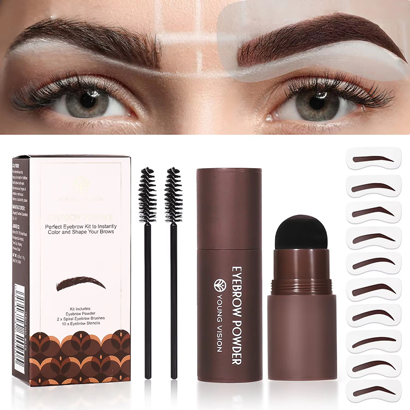 Eyebrow Pomade Pencil - 3-in-1 Brow Shaping Kit, Hairline Shading
