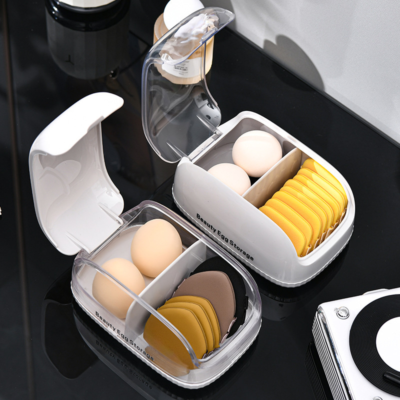 Beauty Blender In Makeup - Makeup Sponge Storage Box with Lid