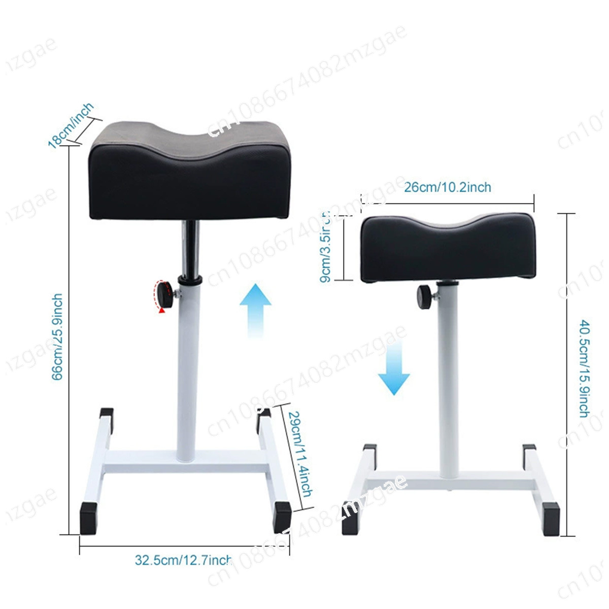 Beauty Makeup Chair - Rotating lifting footrest adjustable frame, professional