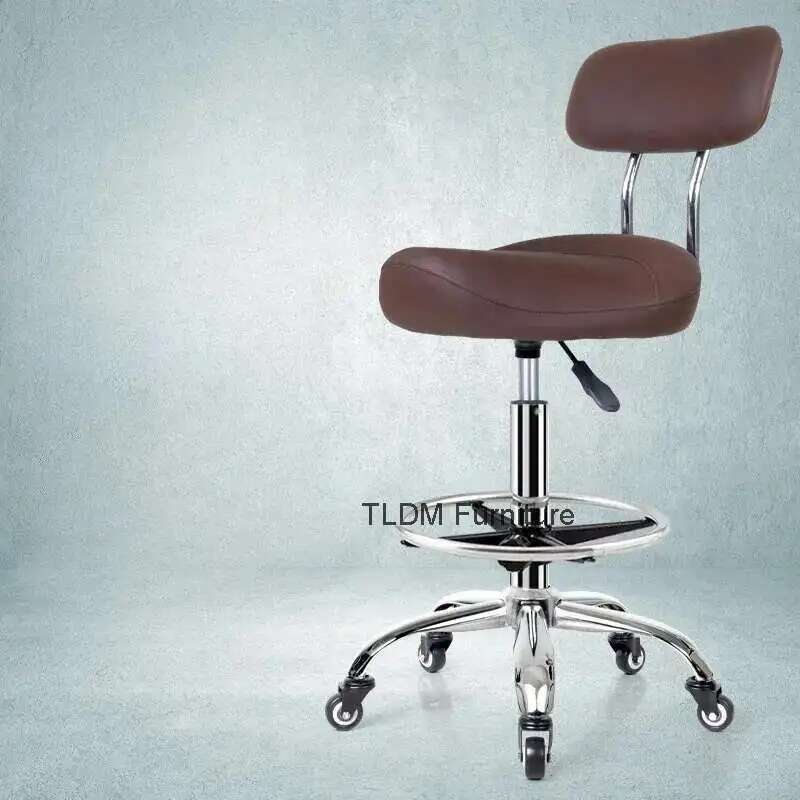 Beauty Makeup Chair - Backrest Lift Swivel Chair Pulley Kitchen