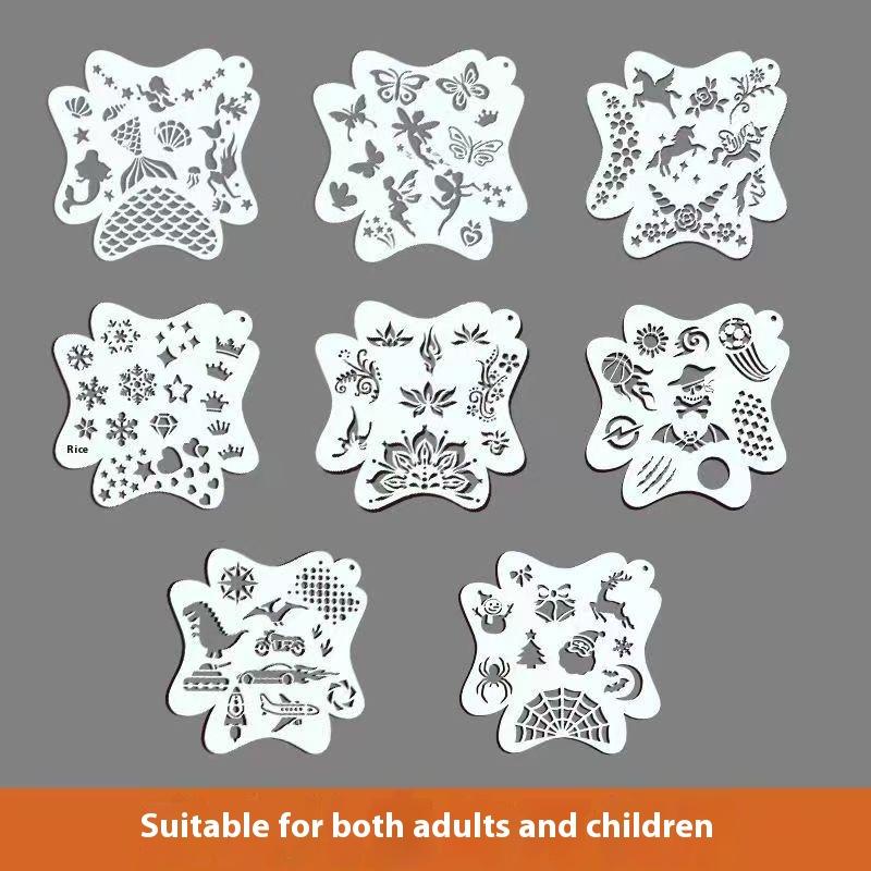 Beauty Makeup Pictures - ▶8/20PCS Face Paint Stencils Professional Body