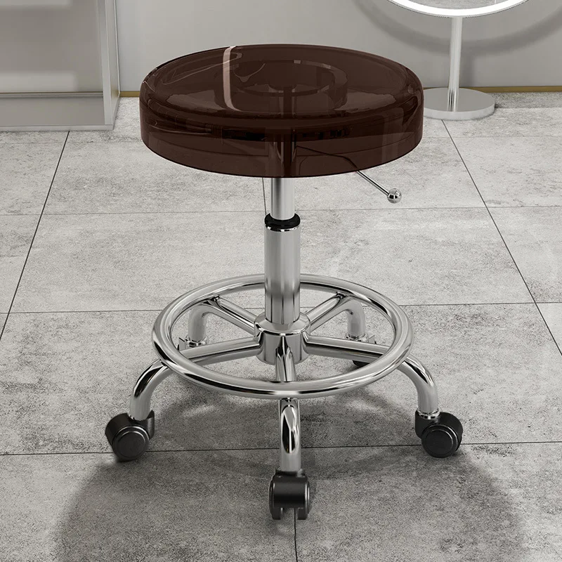 Beauty Makeup Chair - Stainless steel bench beauty stool rotating
