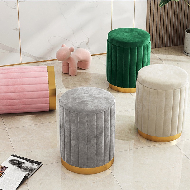 Beauty Makeup Chair - Can store beauty manicure stool solid
