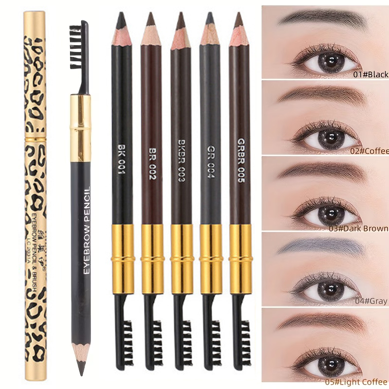 7 Colors Leopard Double Head E - đánh giá và giá Eyebrow Pomade Pencil