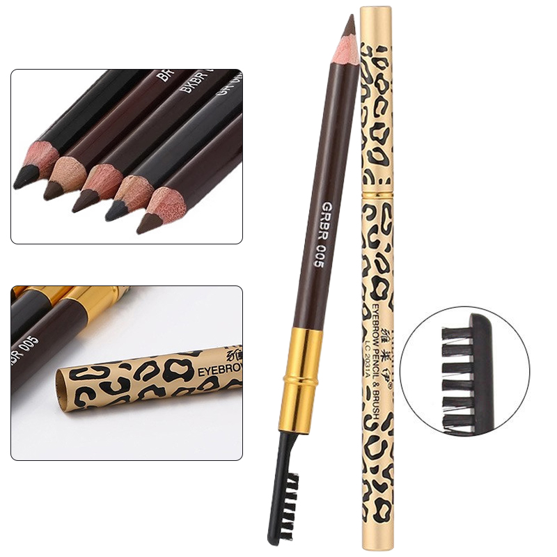7 Colors Leopard Double Head E - đánh giá và giá Eyebrow Pomade Pencil