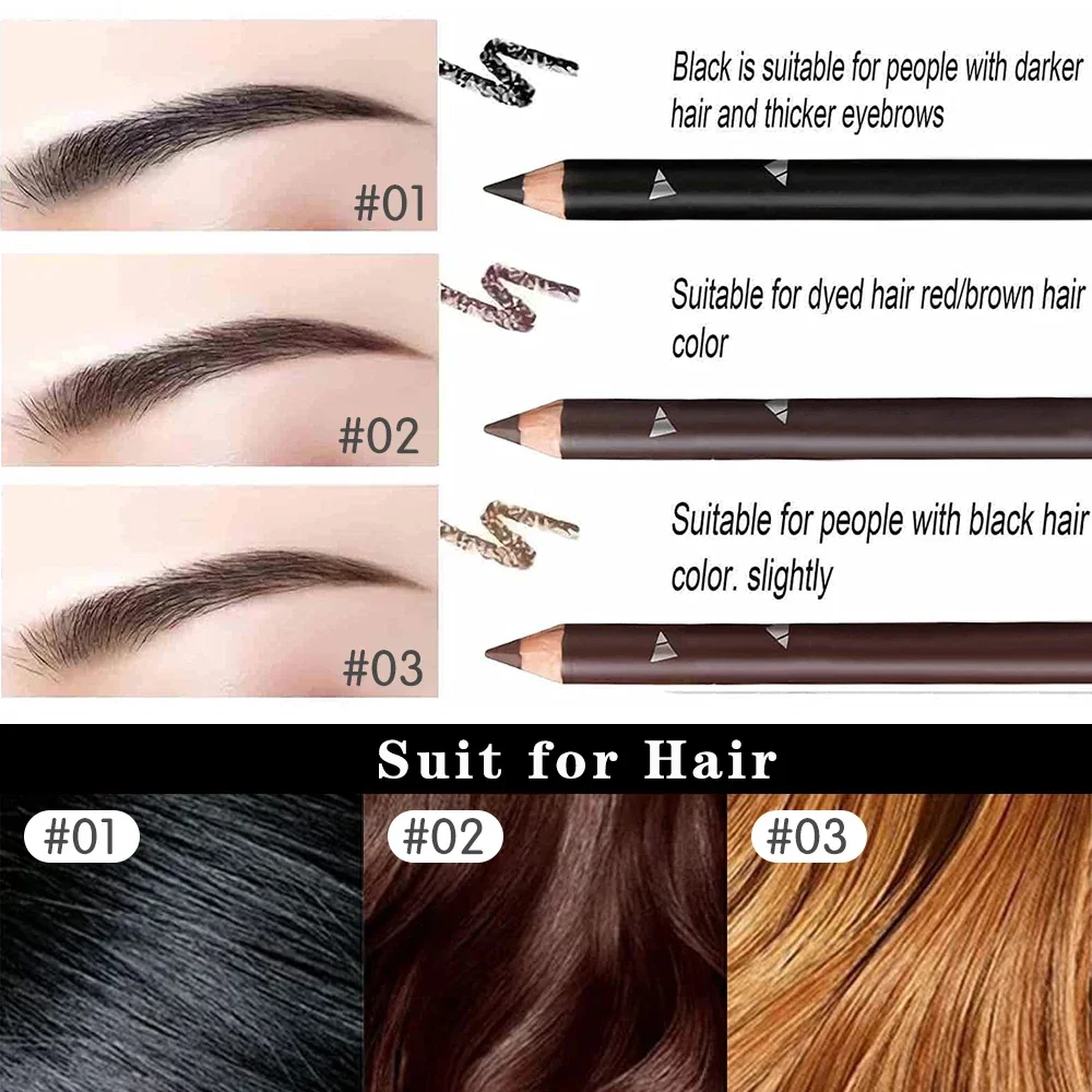 6/12Pcs Eye Brow Pencil Waterp - đánh giá và giá Eyebrow Pomade Pencil