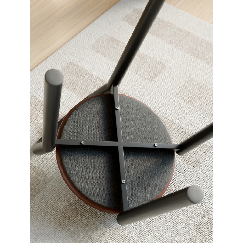 Leather Upholstered Round Stoo - đánh giá và giá Beauty Makeup Chair