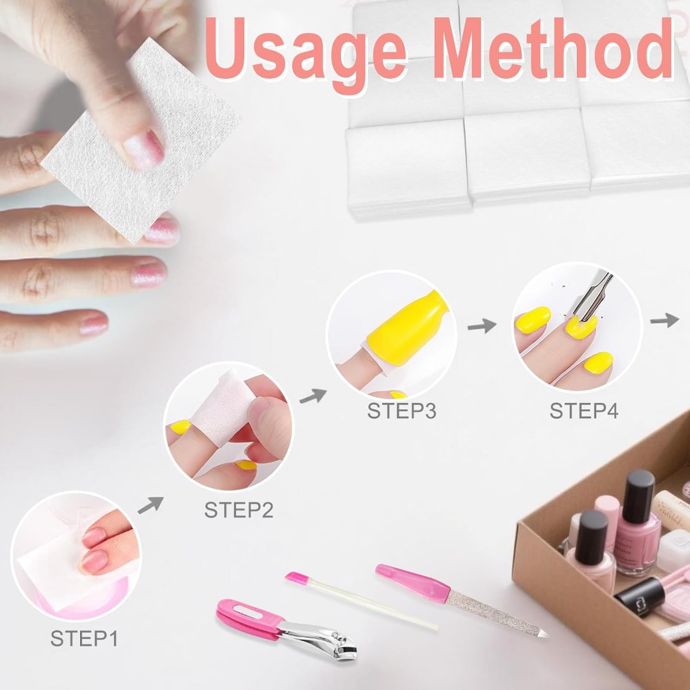 Lint Free Nail Wipes - 270 Pcs - đánh giá và giá Gel Nail Polish