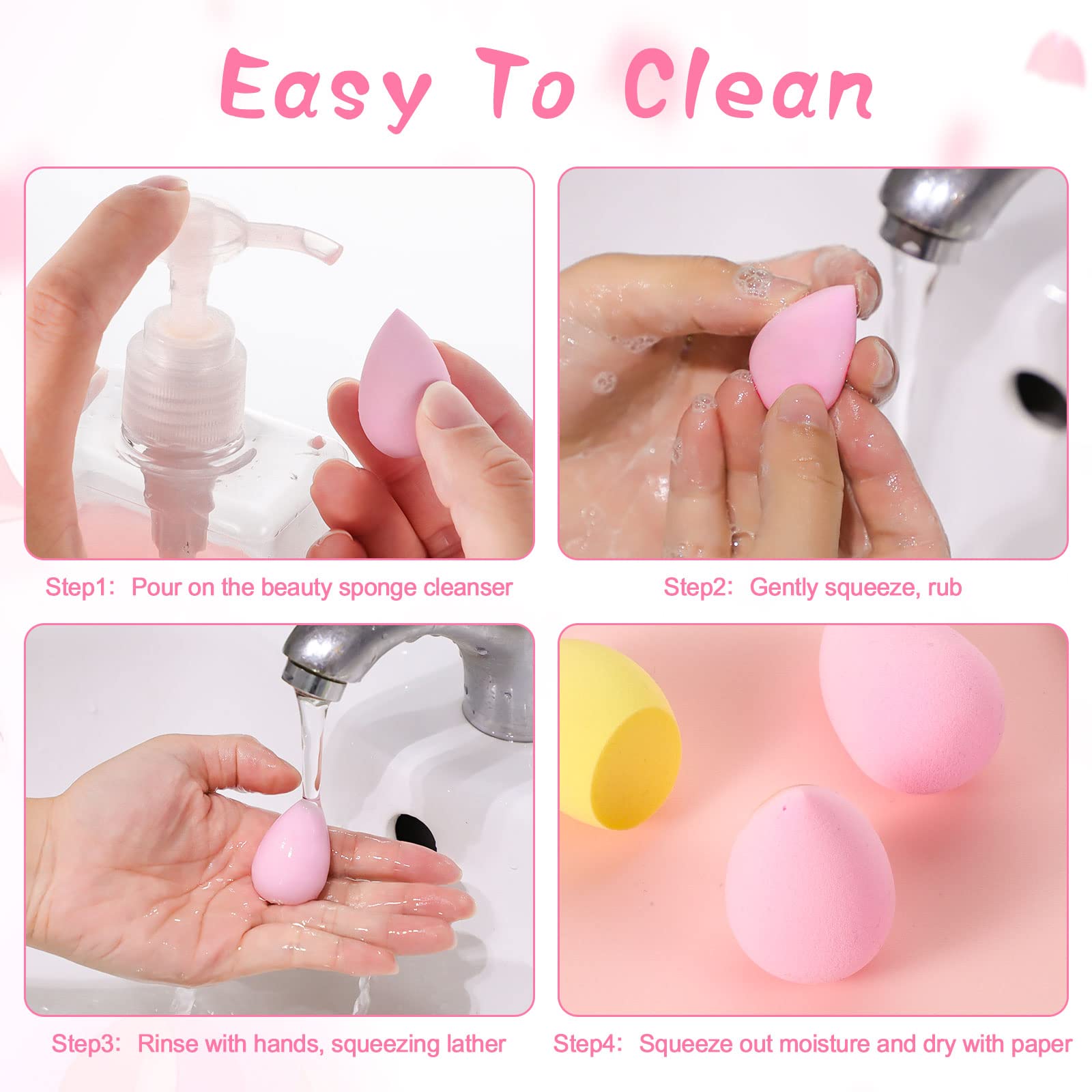 15 Pcs Makeup Sponge Set, Beau - đánh giá và giá Beauty Blender In Makeup