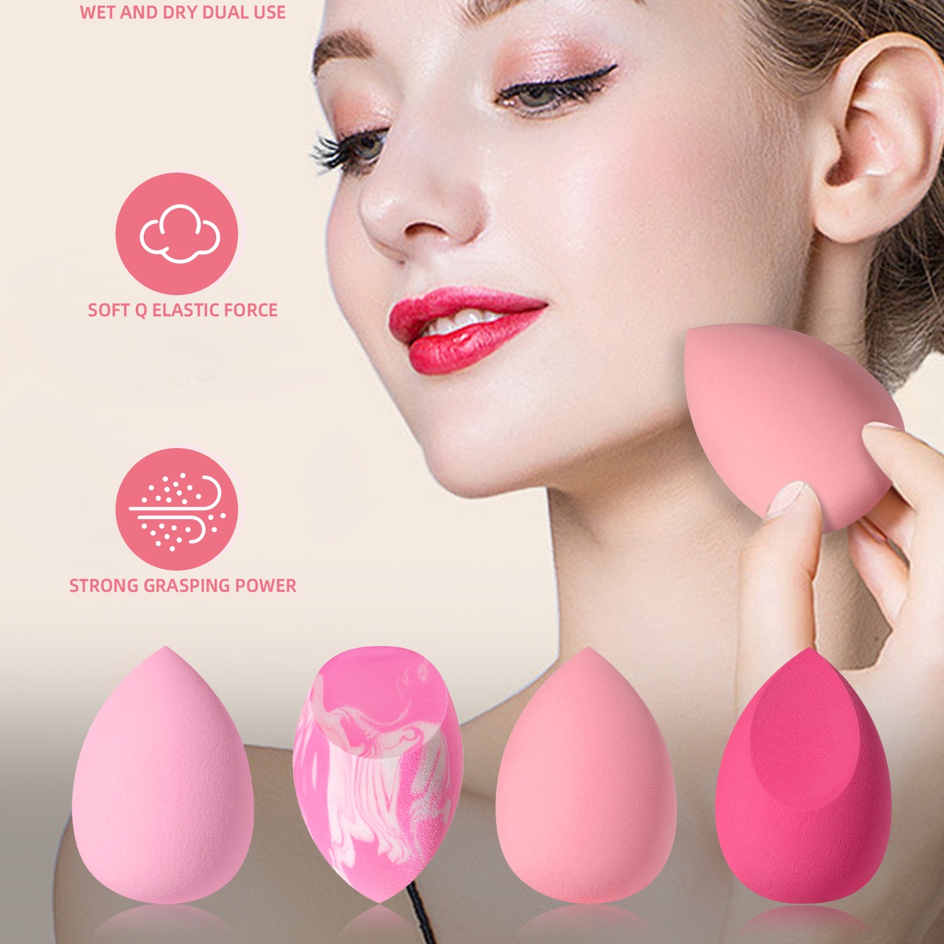 16PCS Pink Makeup Sponge & Pow - đánh giá và giá Beauty Blender In Makeup