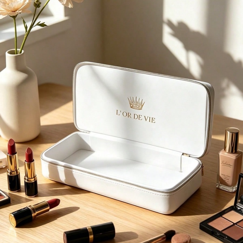 Dior’s Bag White Cosmetic Bag  - đánh giá và giá Beauty Makeup Dior