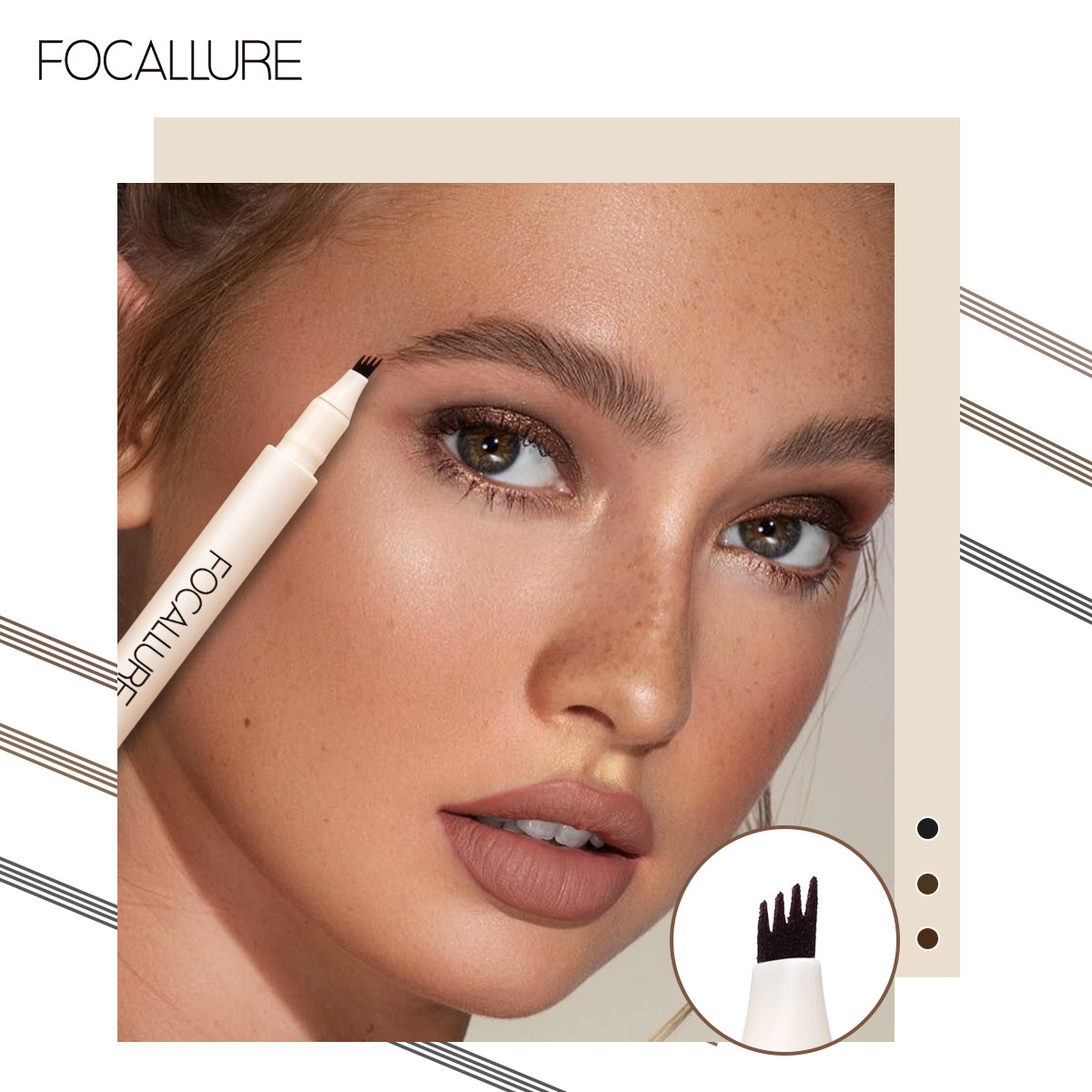 Wholesale FOCALLURE 4 Forks Ey - đánh giá và giá Eyebrow Pomade Pencil