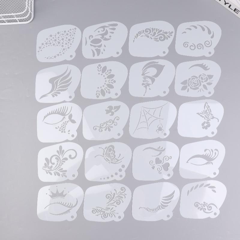 ▶8/20PCS Face Paint Stencils P - đánh giá và giá Beauty Makeup Pictures