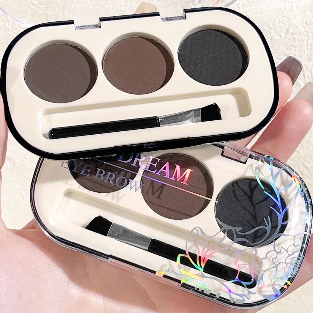 3-color Eyebrow Powder Palette - đánh giá và giá Eyebrow Pomade Pencil