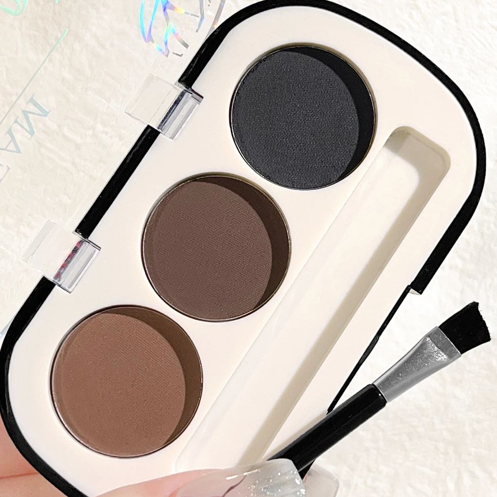 3-color Eyebrow Powder Palette - đánh giá và giá Eyebrow Pomade Pencil